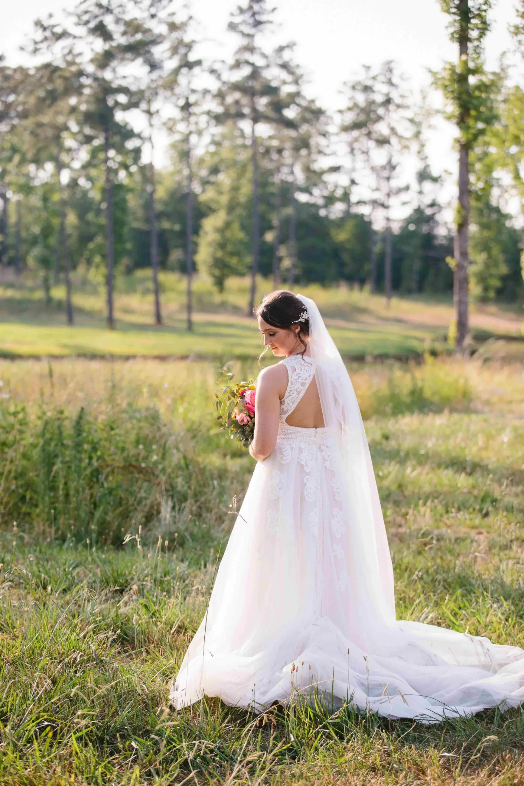 beth martin wears her wedding dress on her big day