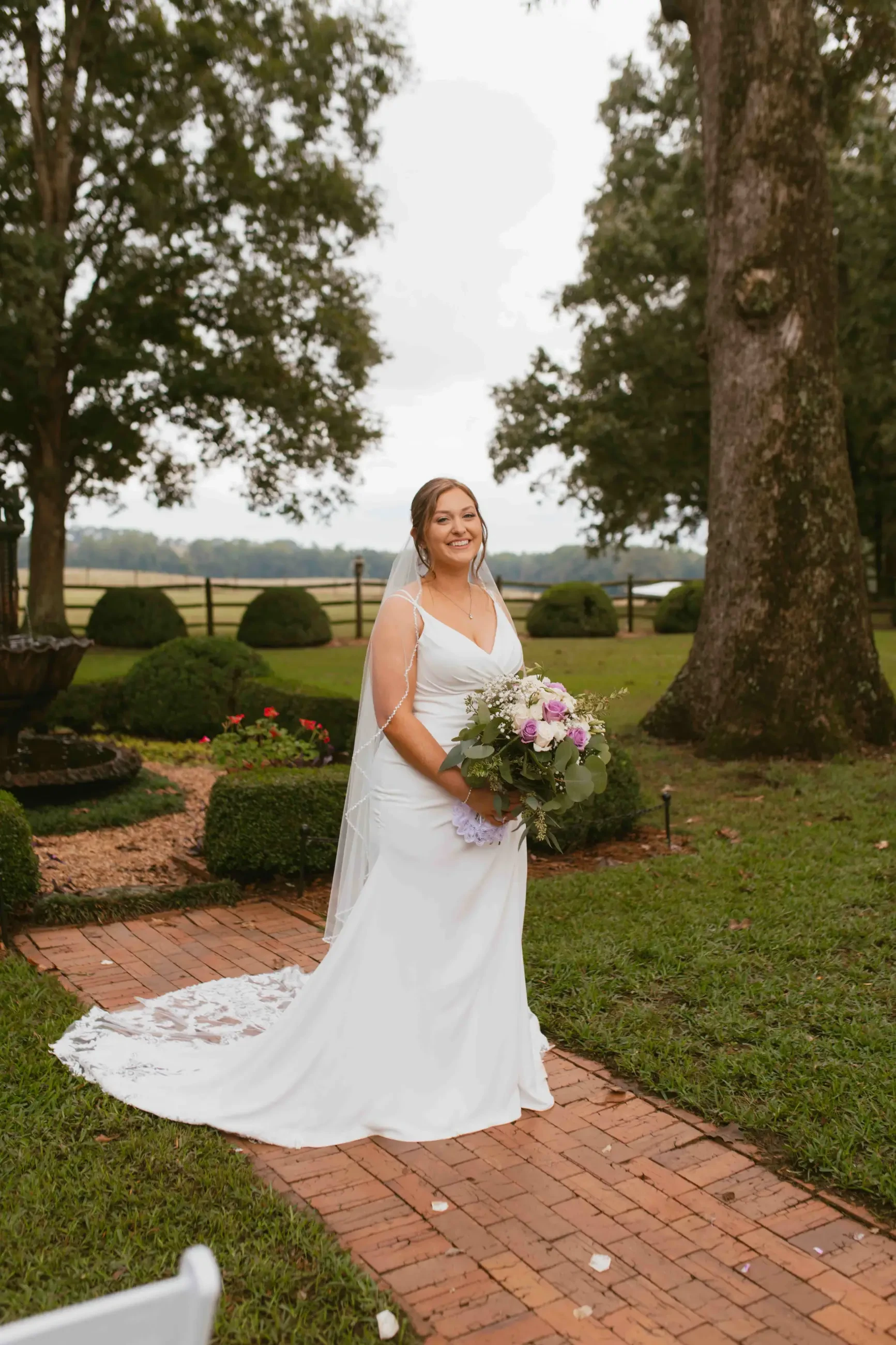 molly fountain wears her wedding dress on her big day
