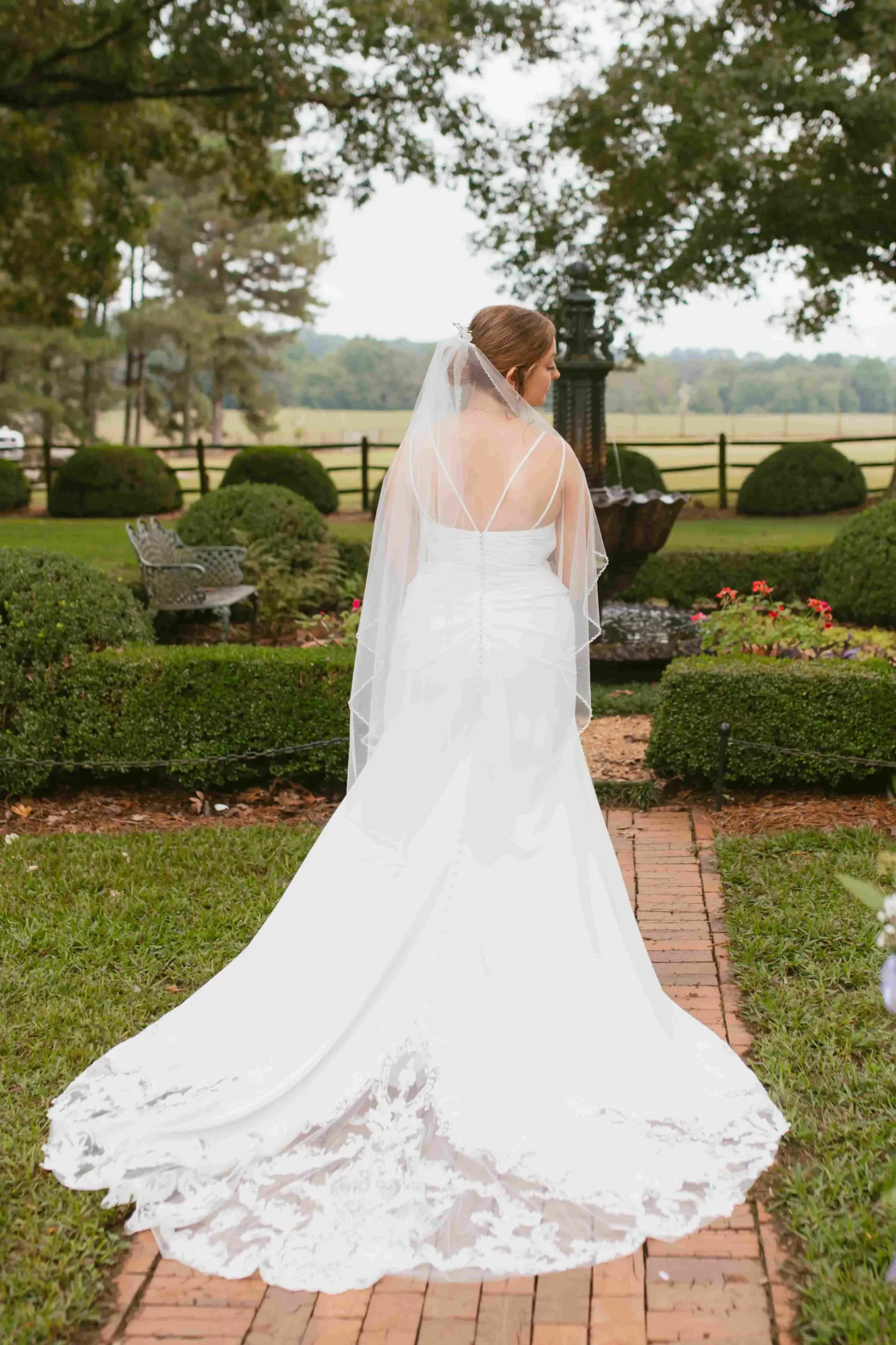 molly fountain wears her wedding dress on her big day