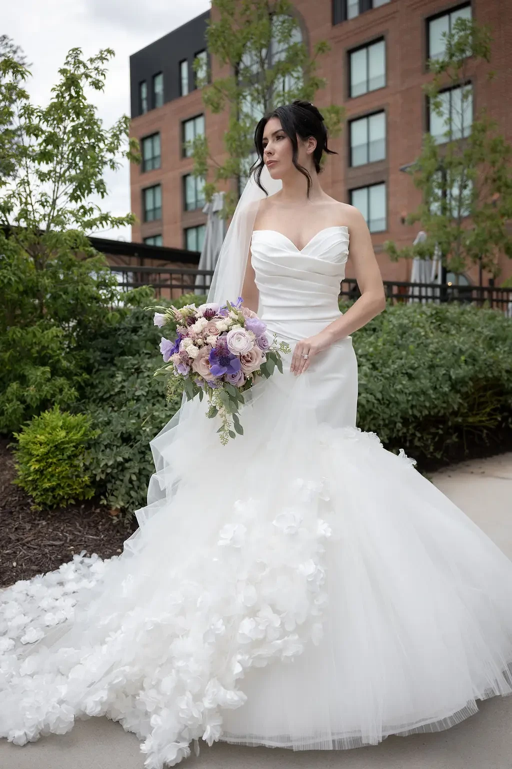 model is wearing a mermaid wedding dress
