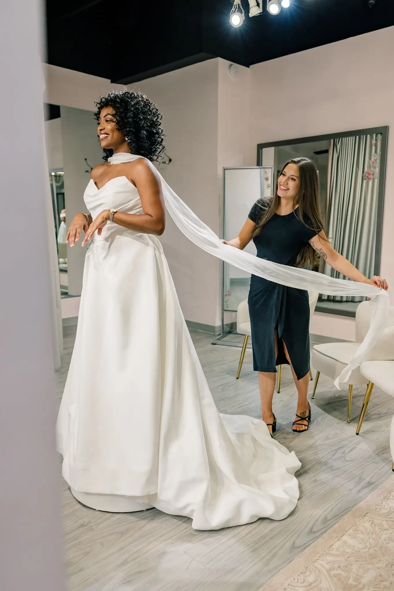 j andrews bridal appointment candid photo by emily nichole