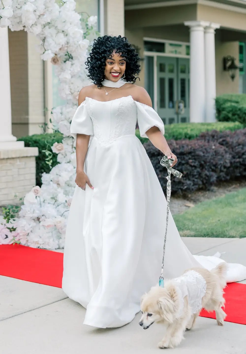 Model wearing a aline dress