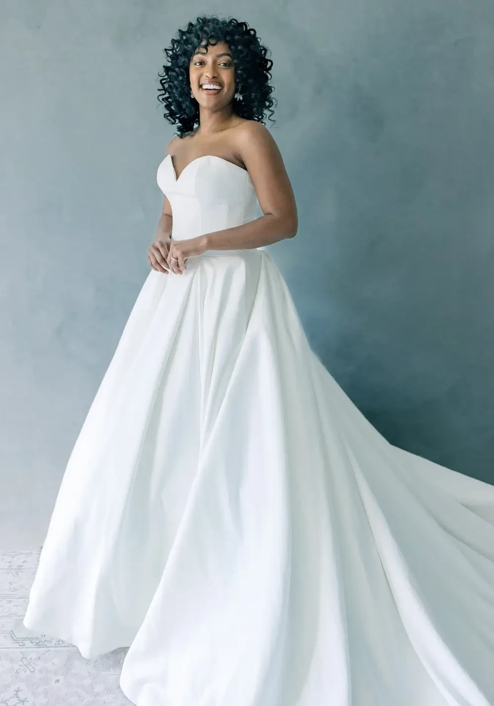 Model wearing a ballgown dress