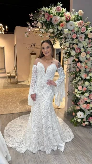 j andrews bridal gown a line