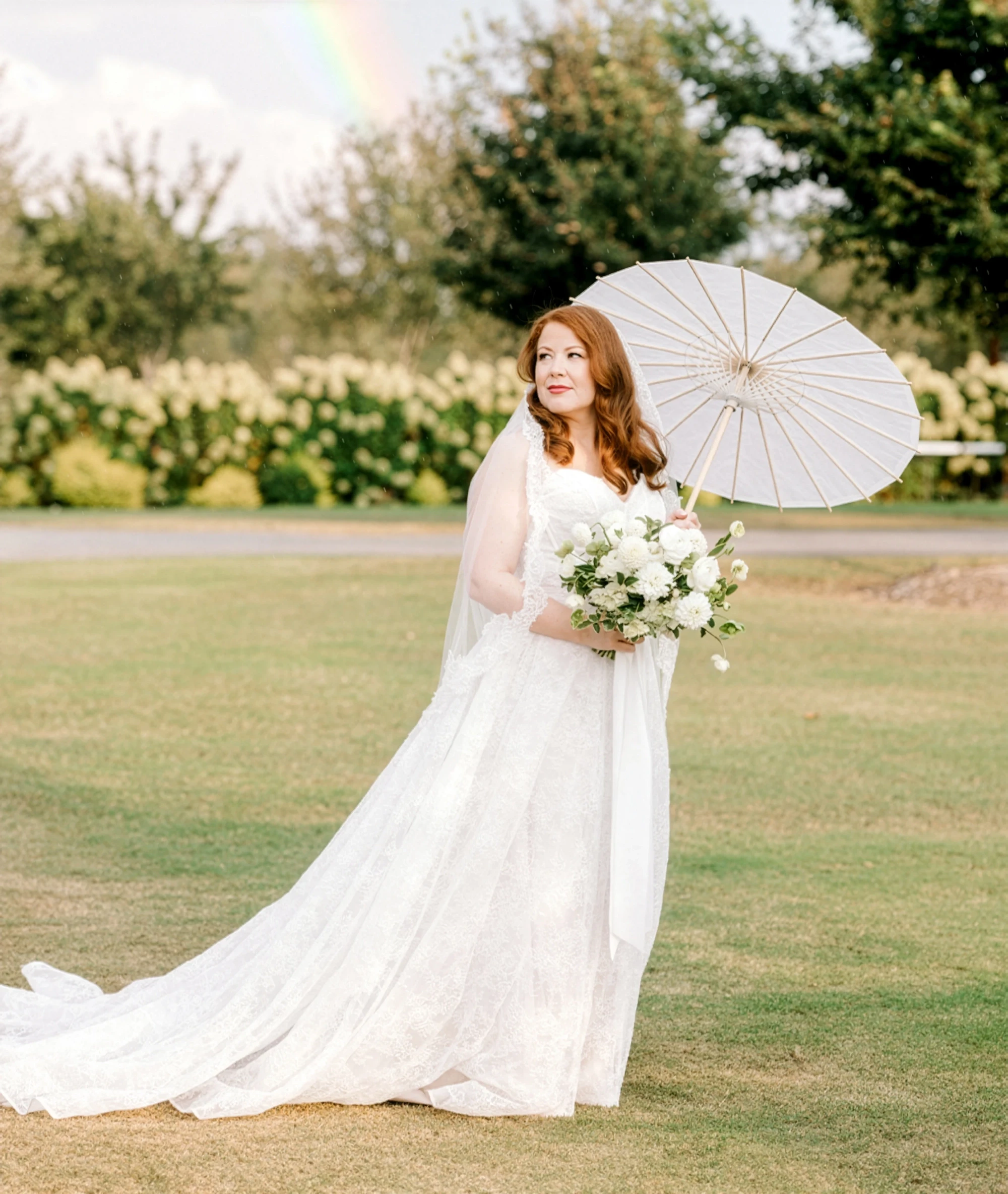 model wearing a wisdom and willow gown