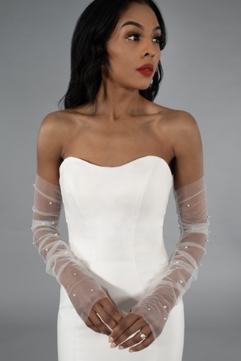 Grace & Goddess Bella Gloves #0 default Ivory thumbnail