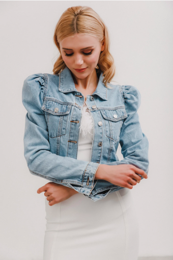 Heirloom Bridal Juliet Denim Jacket #1 Classic Blue Denim thumbnail