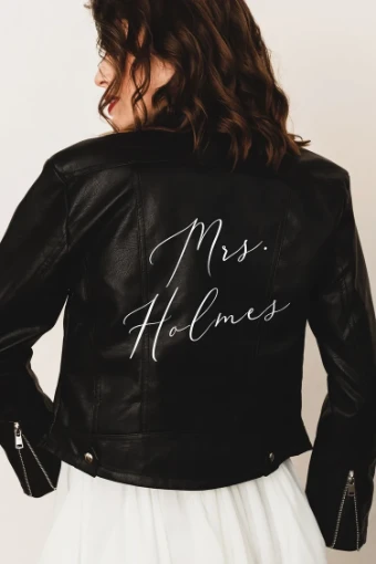 Heirloom Bridal Frenchie Leather Jacket #0 default Black thumbnail