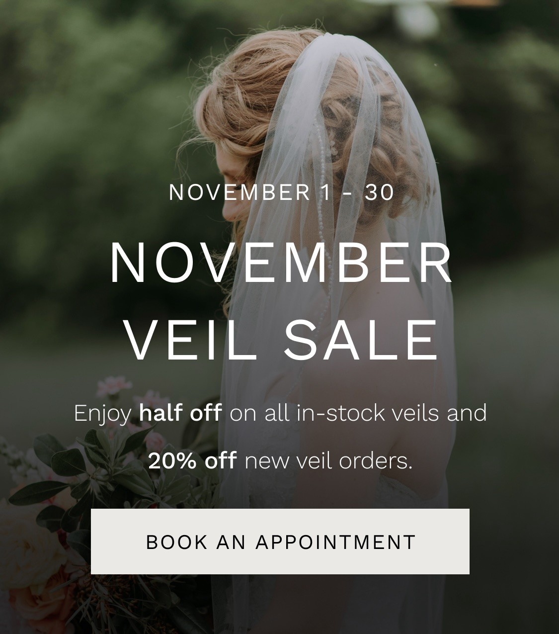 November Veil Sale 2024