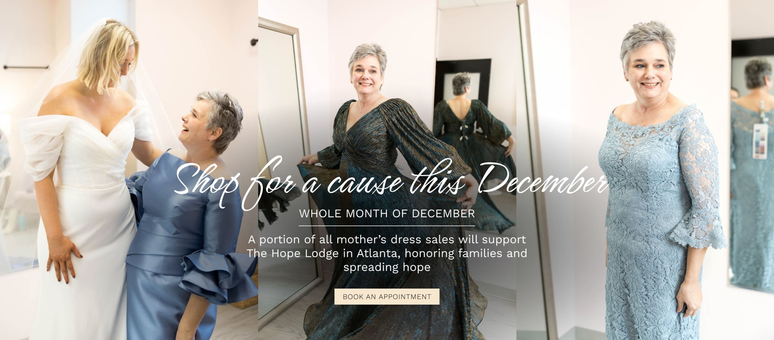 shop for a cause this december banner