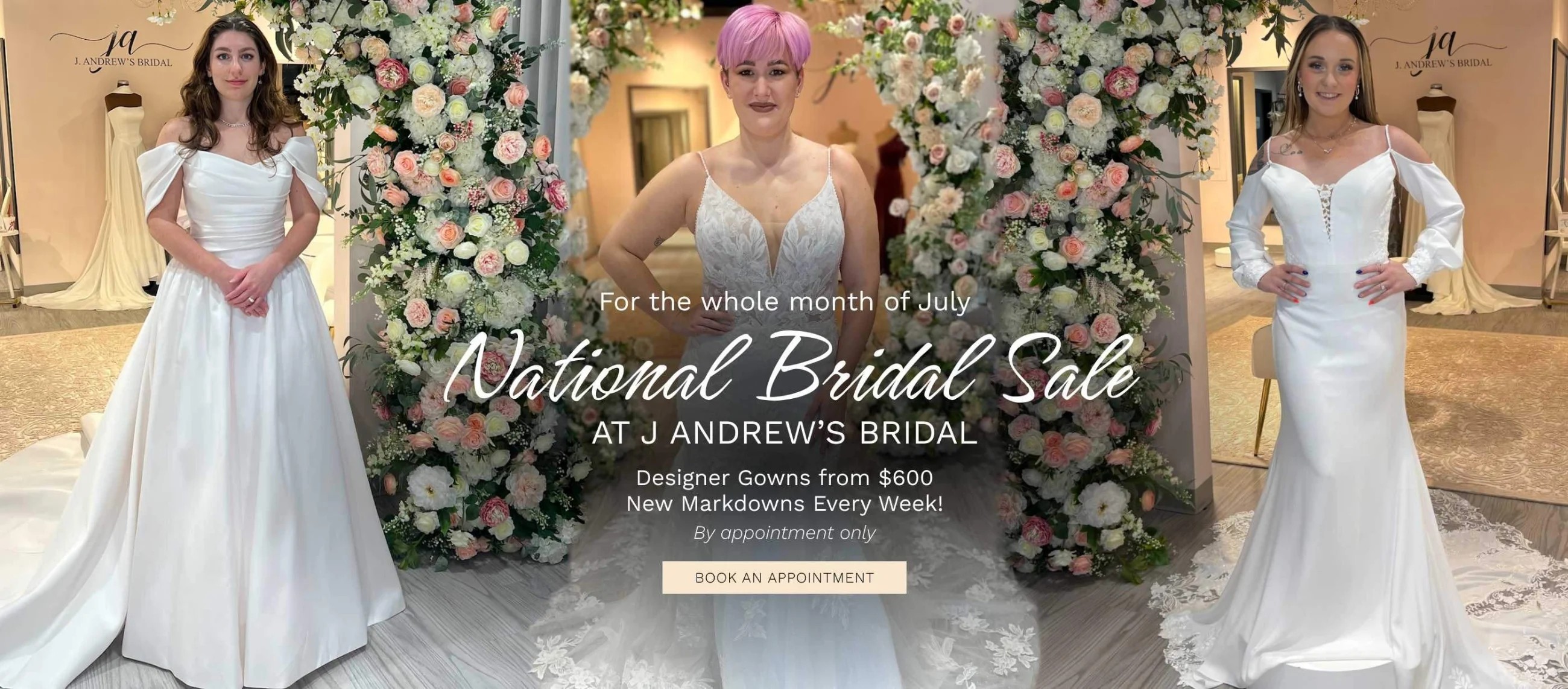 National Bridal sale at J Andrew's Bridal 2025