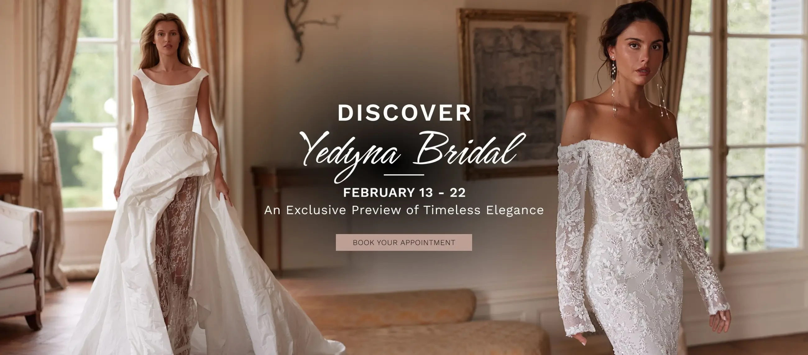 yedyna bridal trunk show banner