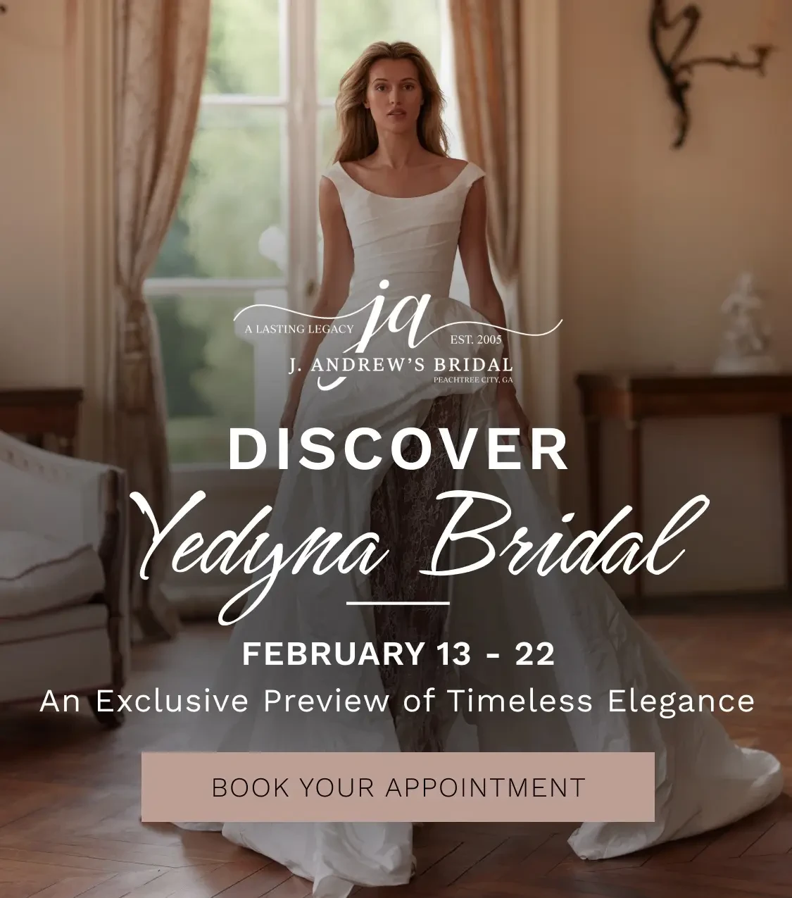 yedyna bridal trunk show banner