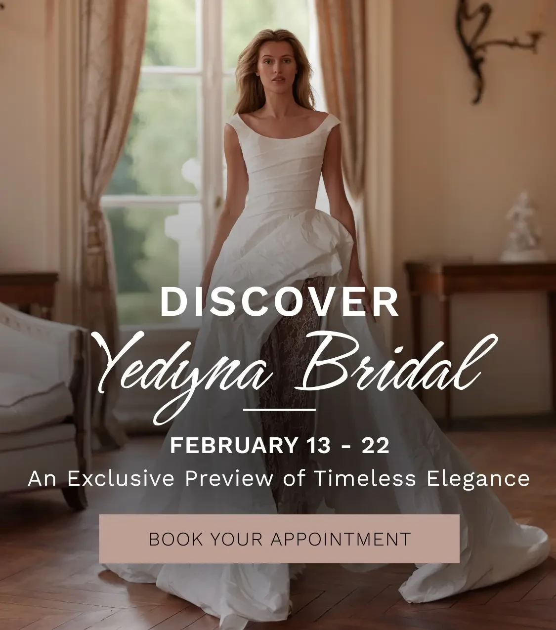 yedyna bridal trunk show banner