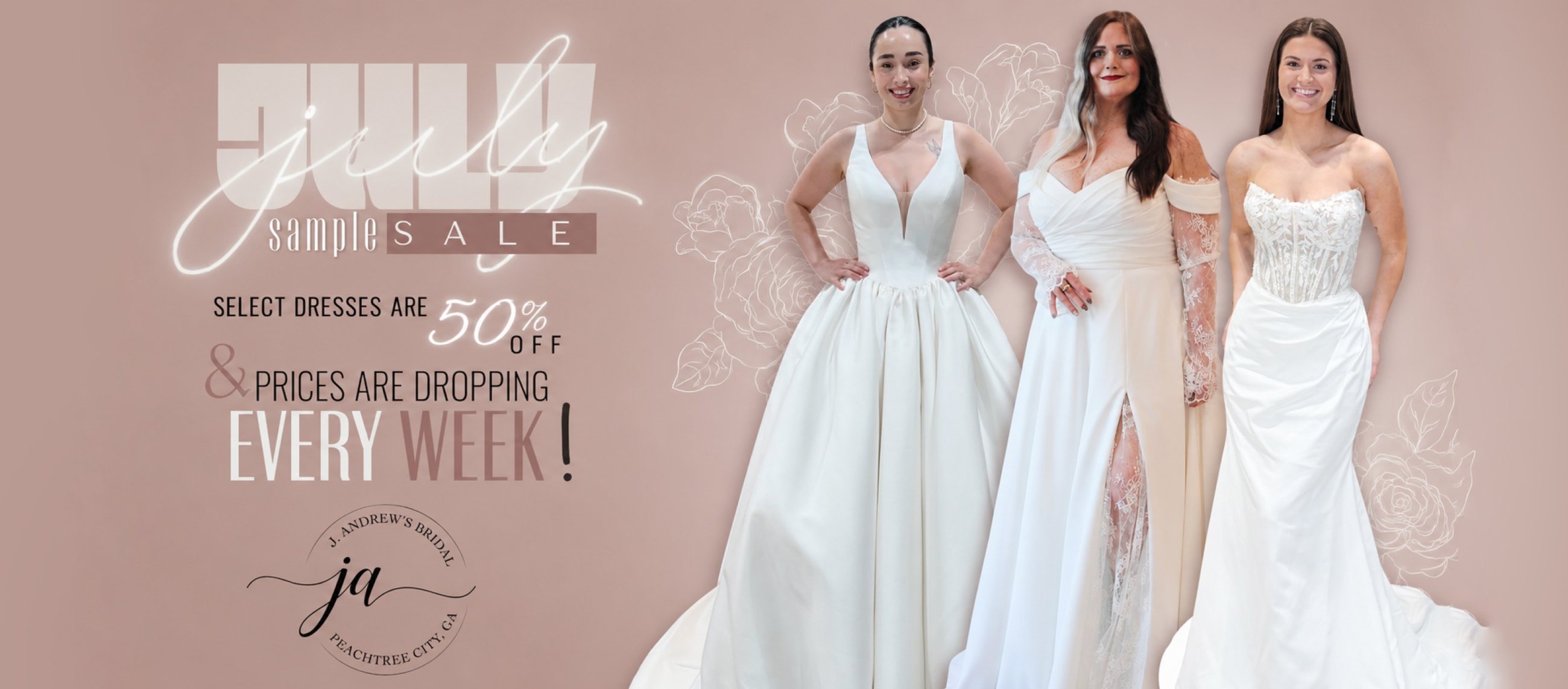 july sample sale banner 2026