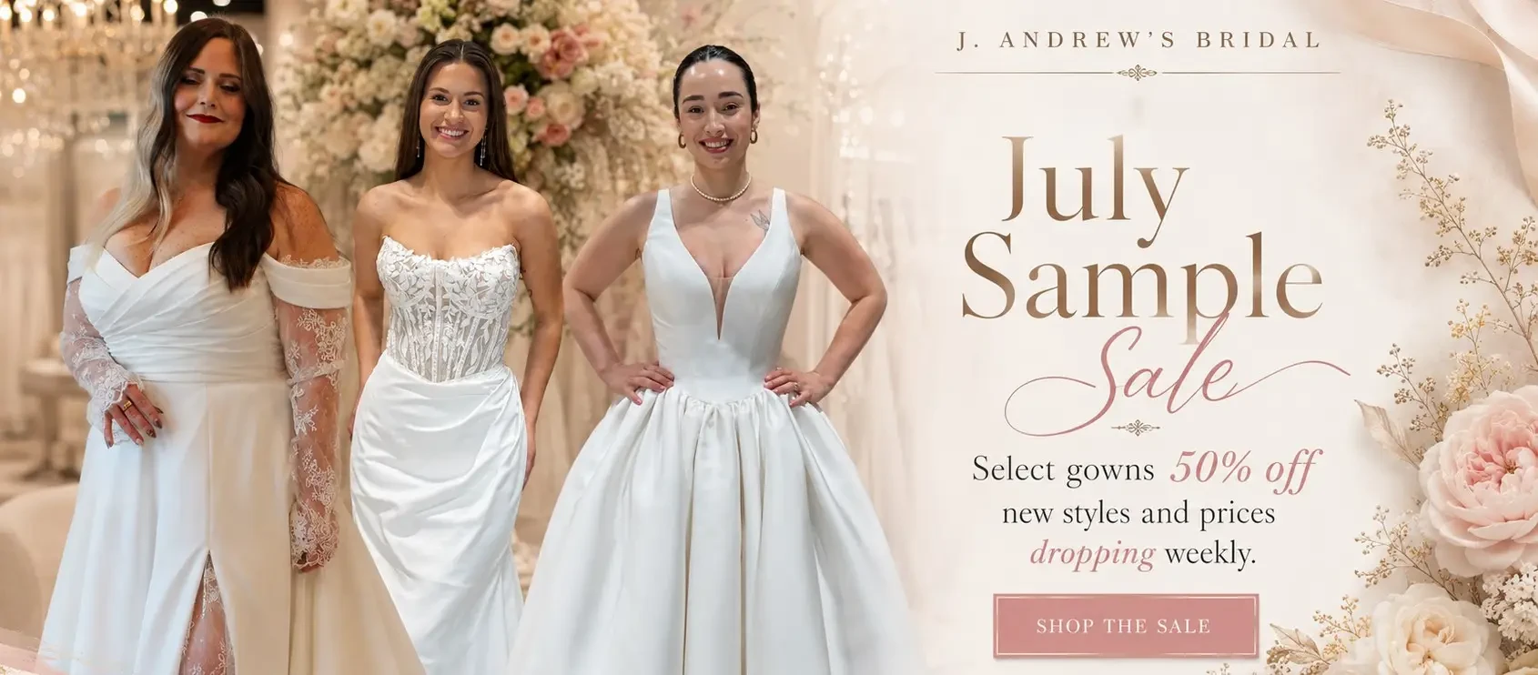 july sample sale banner 2026