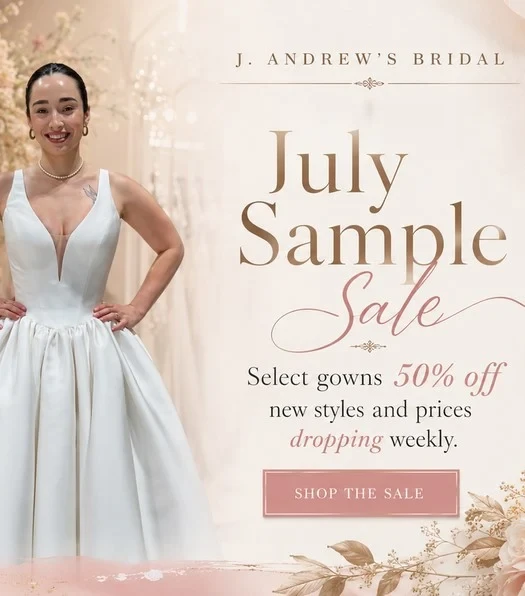 july sample sale banner 2026